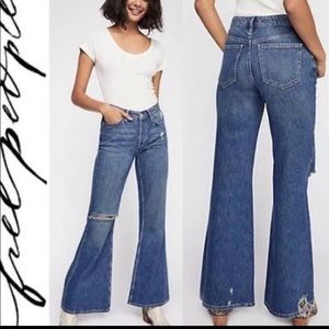 Free People Relaxed Heritage Flare Jeans